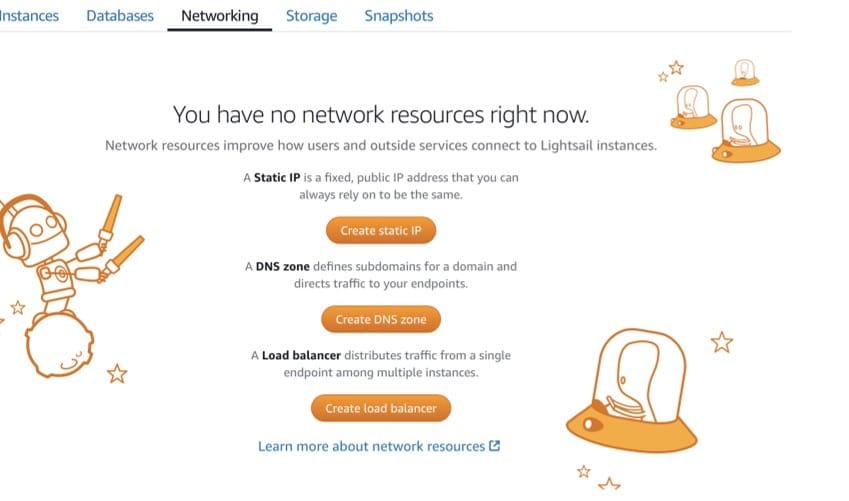 Lightsail Network Options