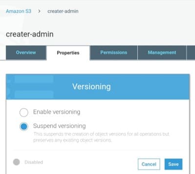 s3 versioning - multiple versions suspended versioning