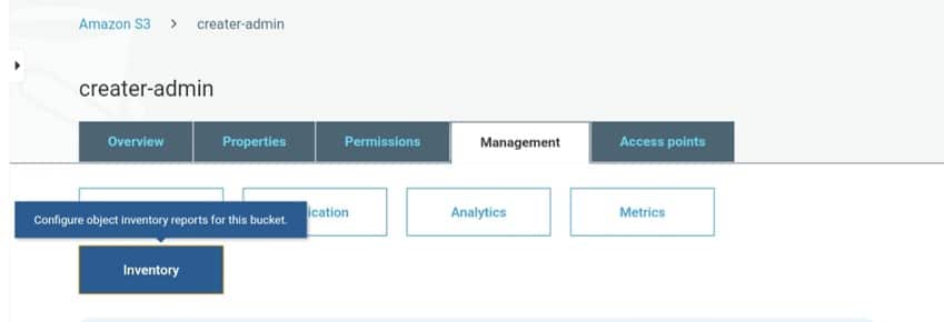 Configure AWS S3 Inventory - inventory