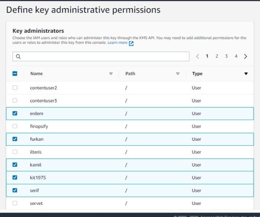 Create CMKs in Custom Key Store - key administrative permissions