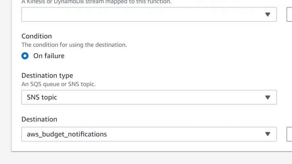 AWS Lambda EventSourceMapping - select a resource