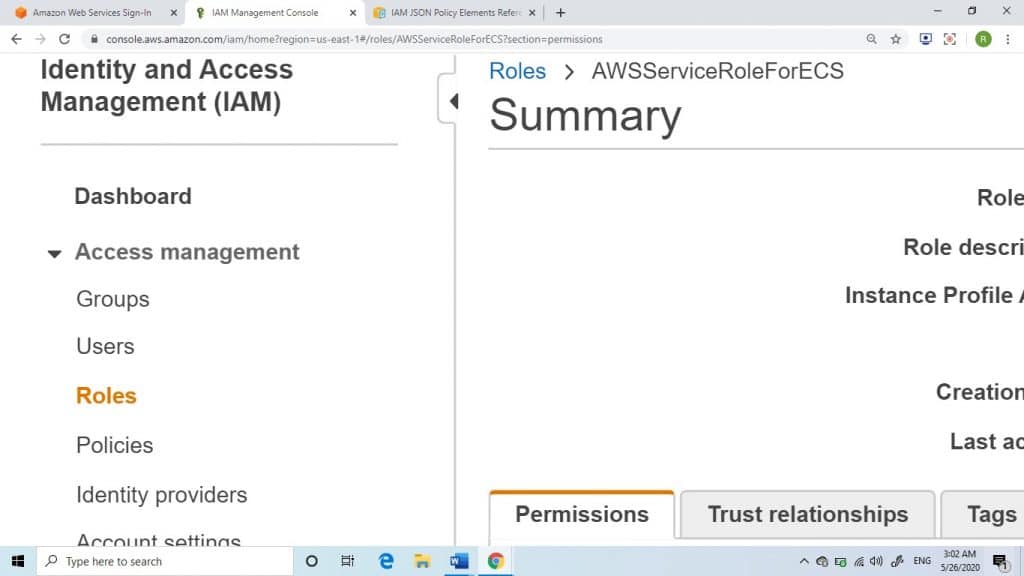 Role Creation for SAML 2.0 - IAM