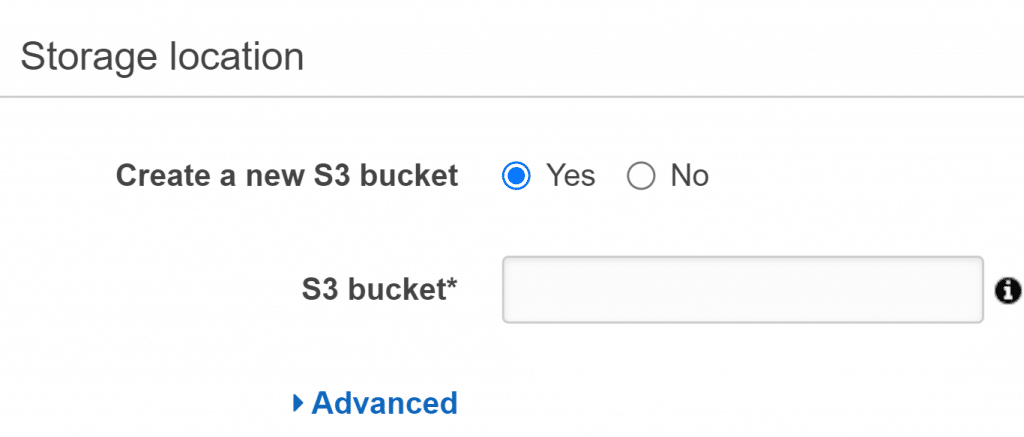 AWS CloudTrail Create Trail - Set Storage Location