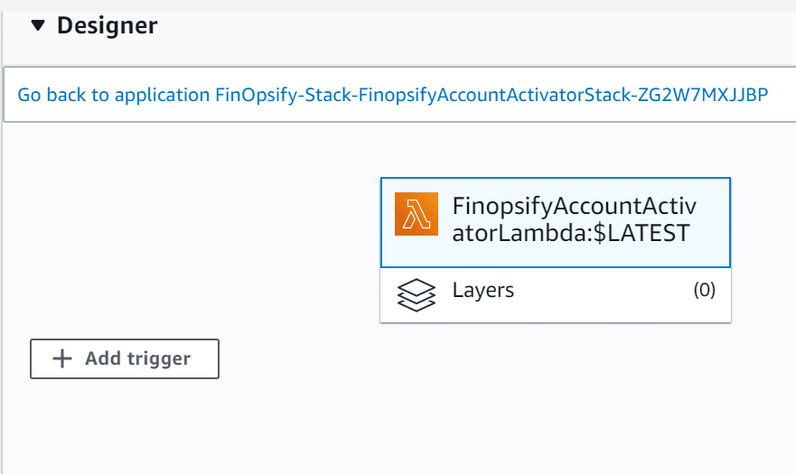 AWS Lambda Trigger - Add Trigger Button