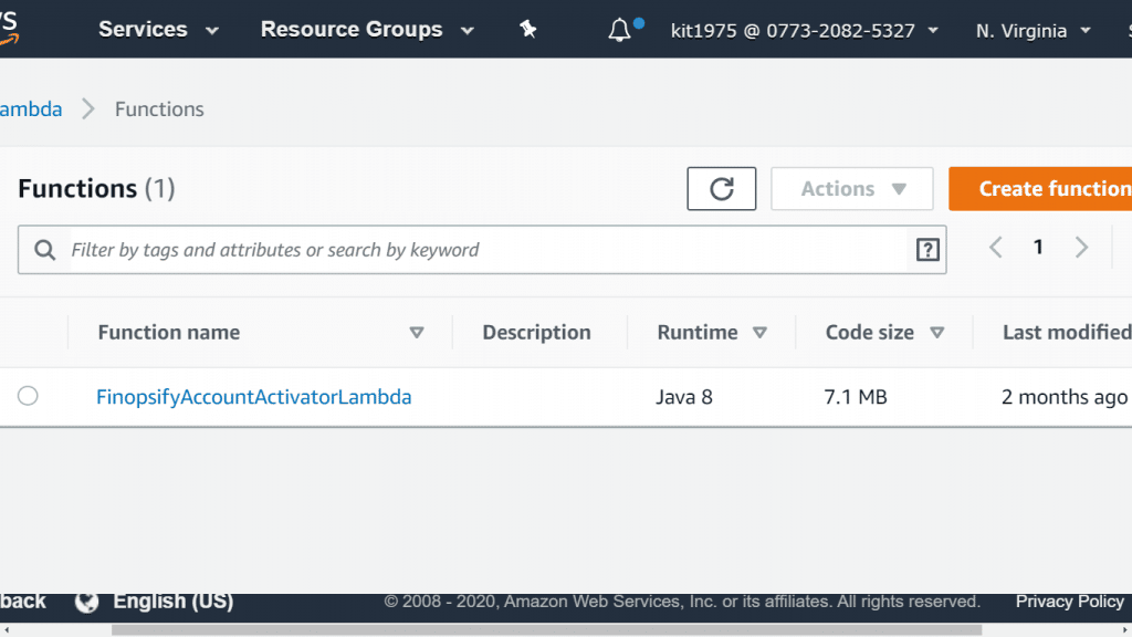 AWS Lambda Trigger - Select Function for Adding Triggers