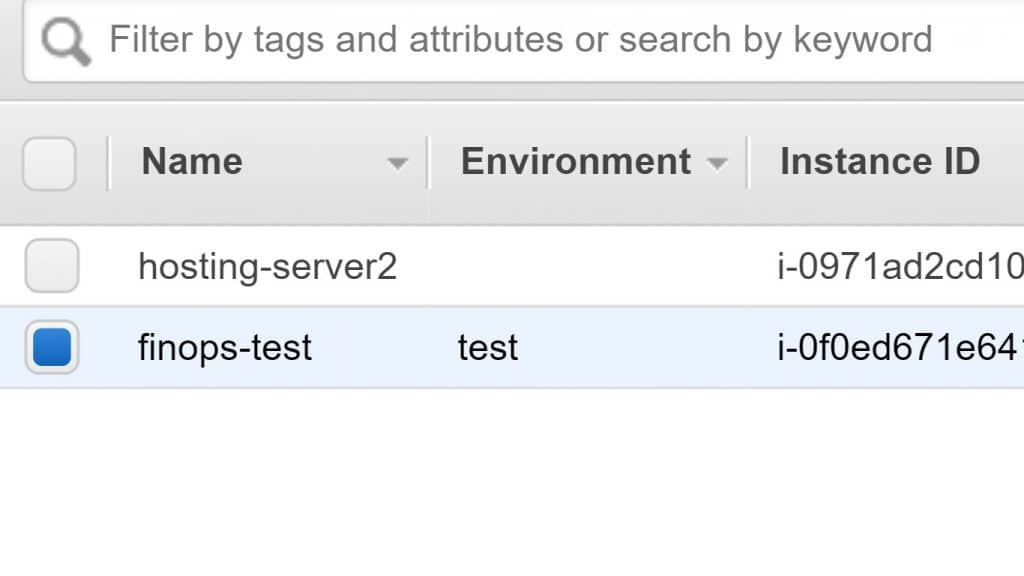 AWS Tagging - Added Column Environment