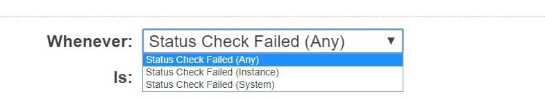 EC2 Instances Status Check Alarms - Choose Status Check to get Notified