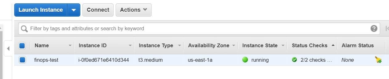 AWS Status Check Alarms - Select an EC2 Instance