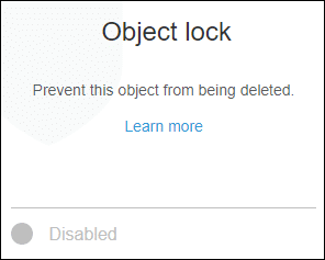 Locking an S3 Object - Go to Object Lock Section