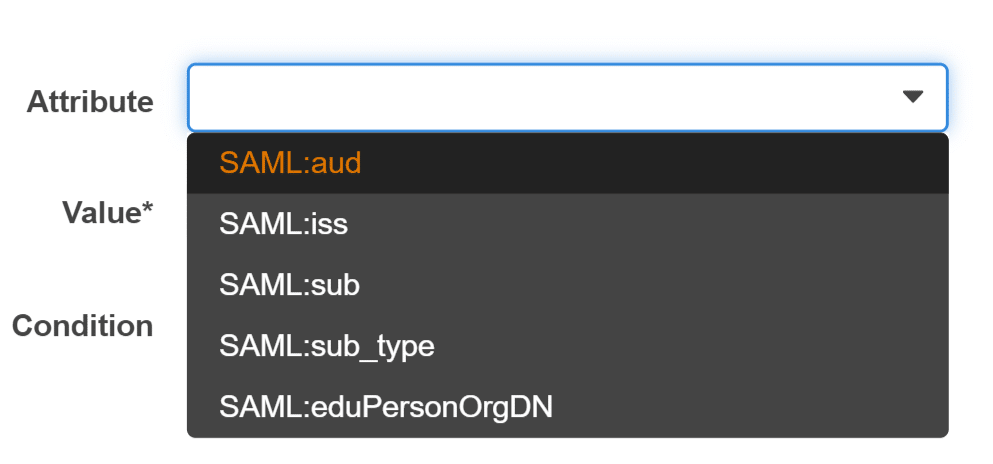 Role Creation for SAML 2.0 Federation (Console) - Select SAML 2.0 Federation Role Attribute