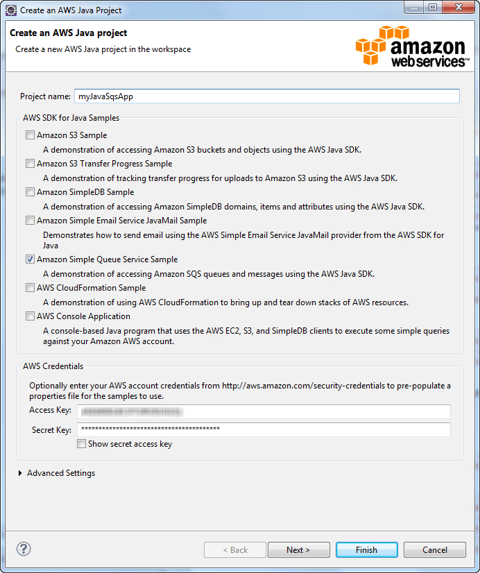 AWS Java Application - Create an AWS Java Project