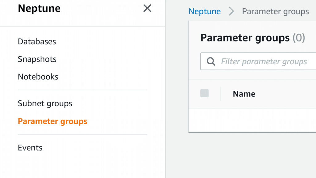 AWS Neptune Parameter Group - Parameter Groups on Neptune Console