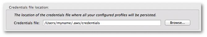 Setting AWS Credentials - Setting Credentials file location