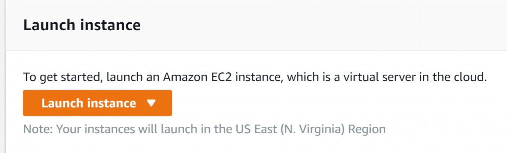 AWS EC2 Dashboard - Launch Instance Button