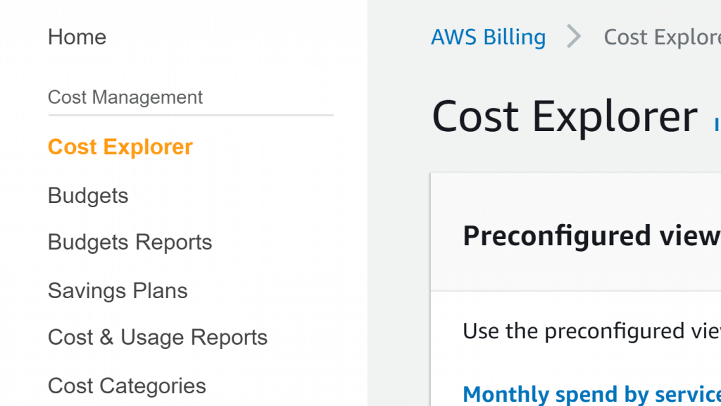 Cost Explorer - Cost Explorer Section in Console