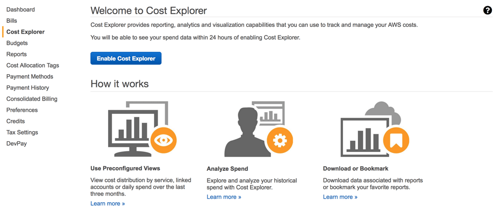 Cost Explorer - Welcome to Cost Explorer