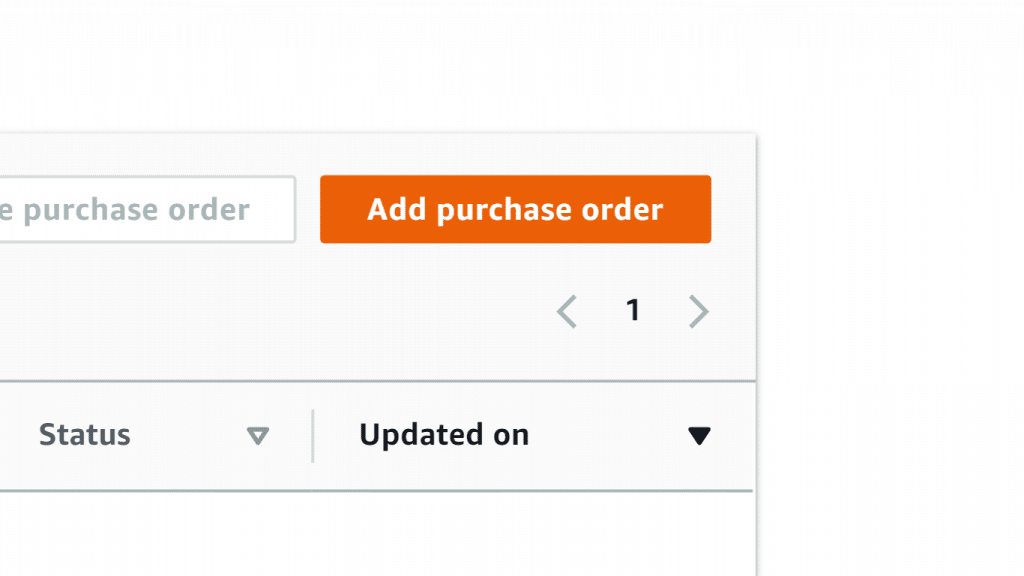 AWS Purchase Order - Add new Purchase Order