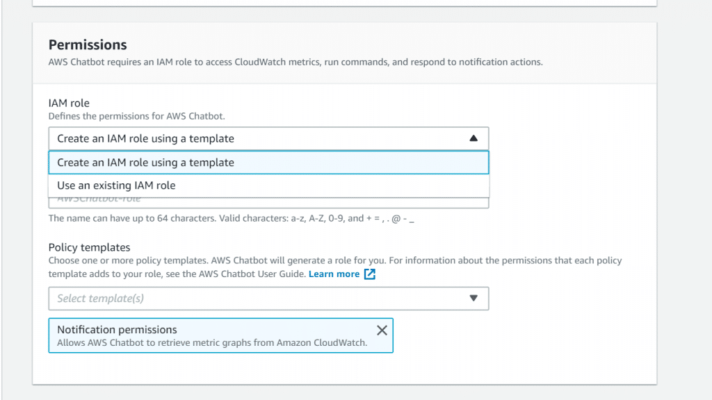 Configure Chime Webhooks - IAM Permissions