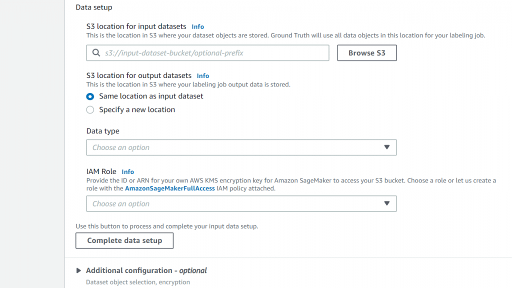 Create Labeling Jobs - Output Setup