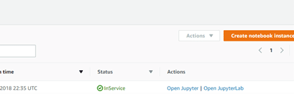 Create Notebook Instance - Actions for Jupyter