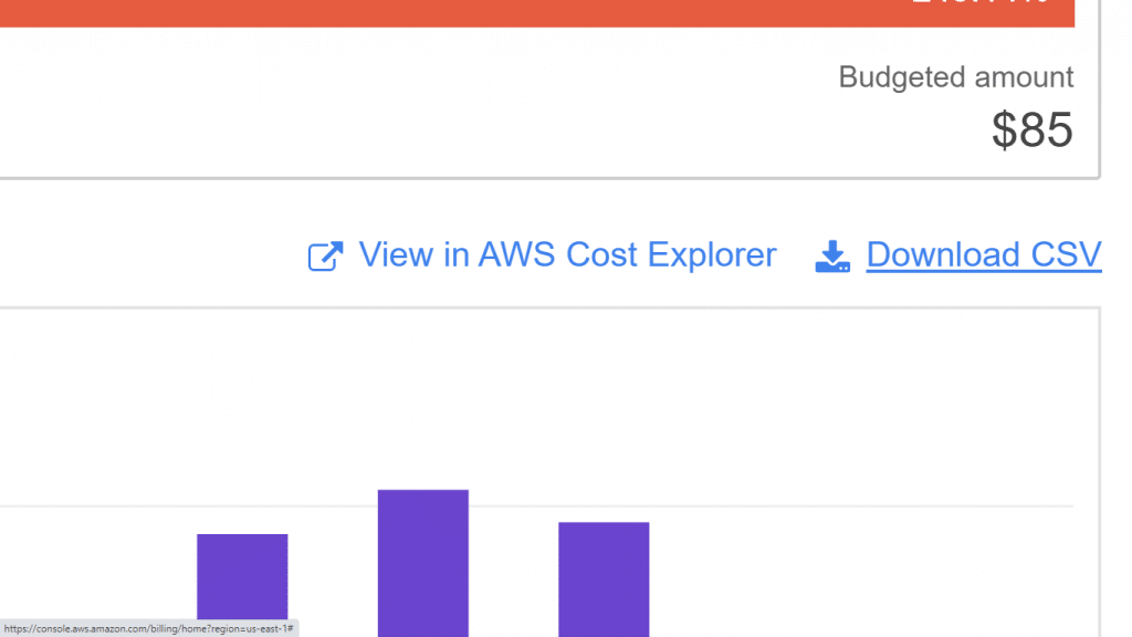 Manage AWS Budgets - Download CSV