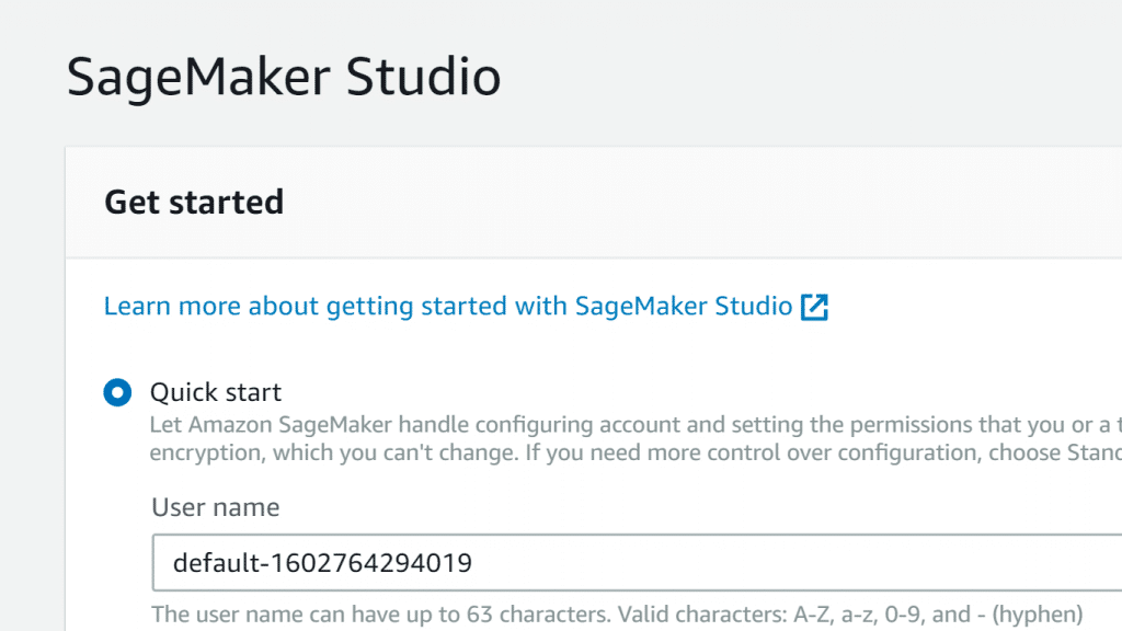 Onboard SageMaker Studio - Quick Start