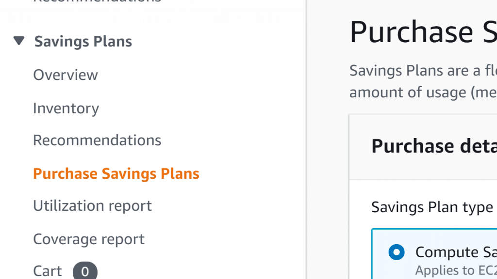 Purchasing Savings Plans - Purchase Savings Plans
