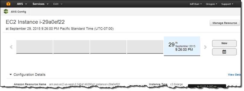 AWS Reactive Governance - Config Timeline