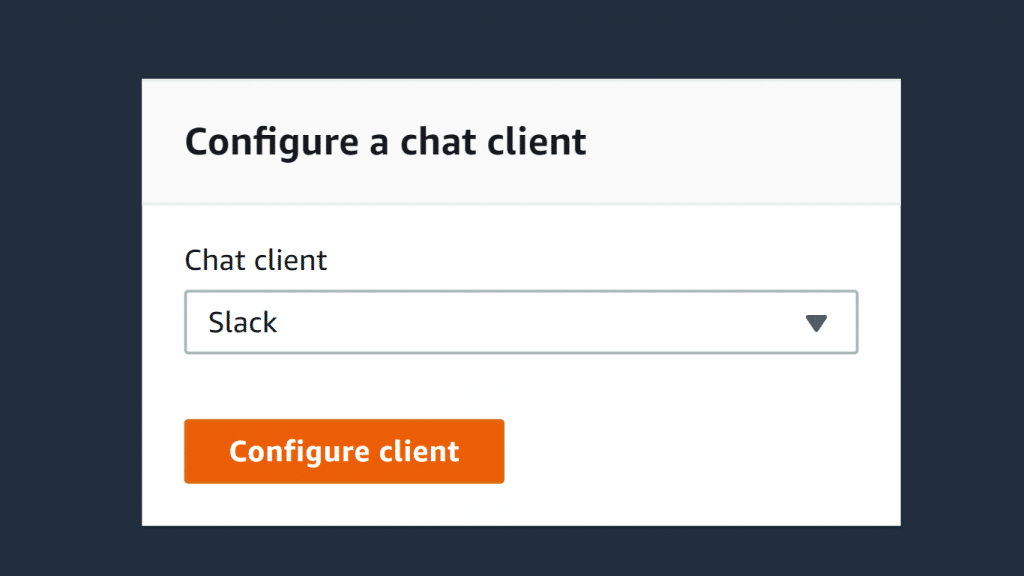 Configure a New Client - configure slack chat client