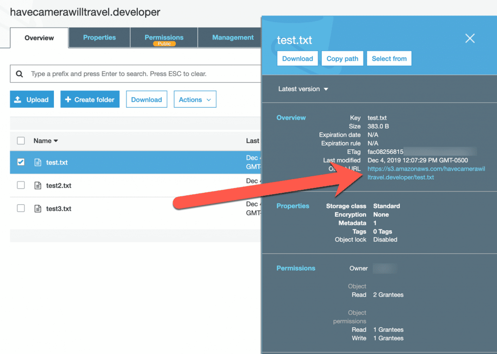 Create A Model - S3 Bucket Link