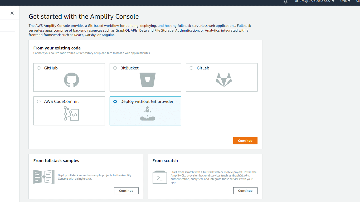 Fast Amplify Application: Quickly Deploy Without Git Provider - CloudySave