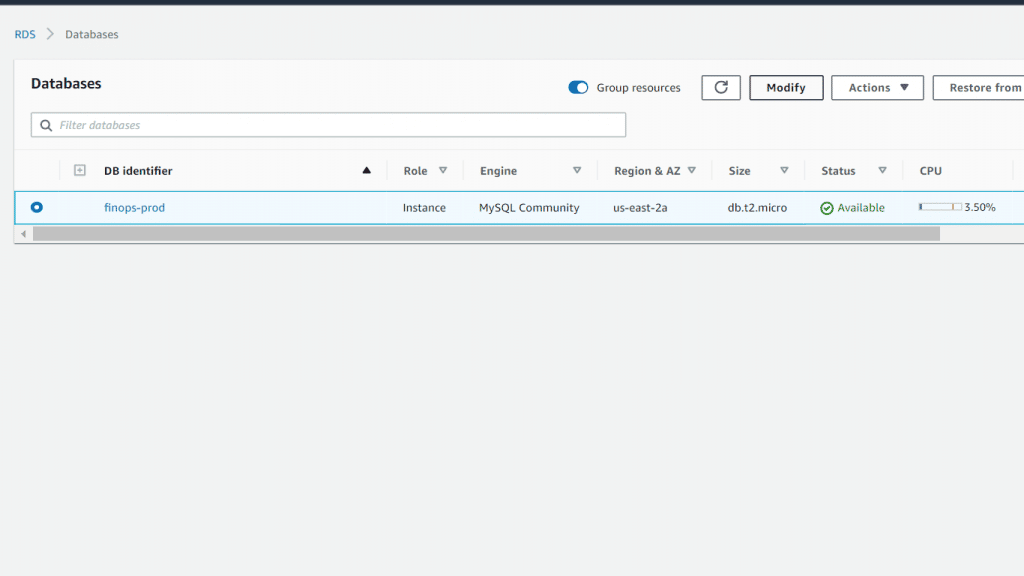 AWS RDS DB Instance - Modify