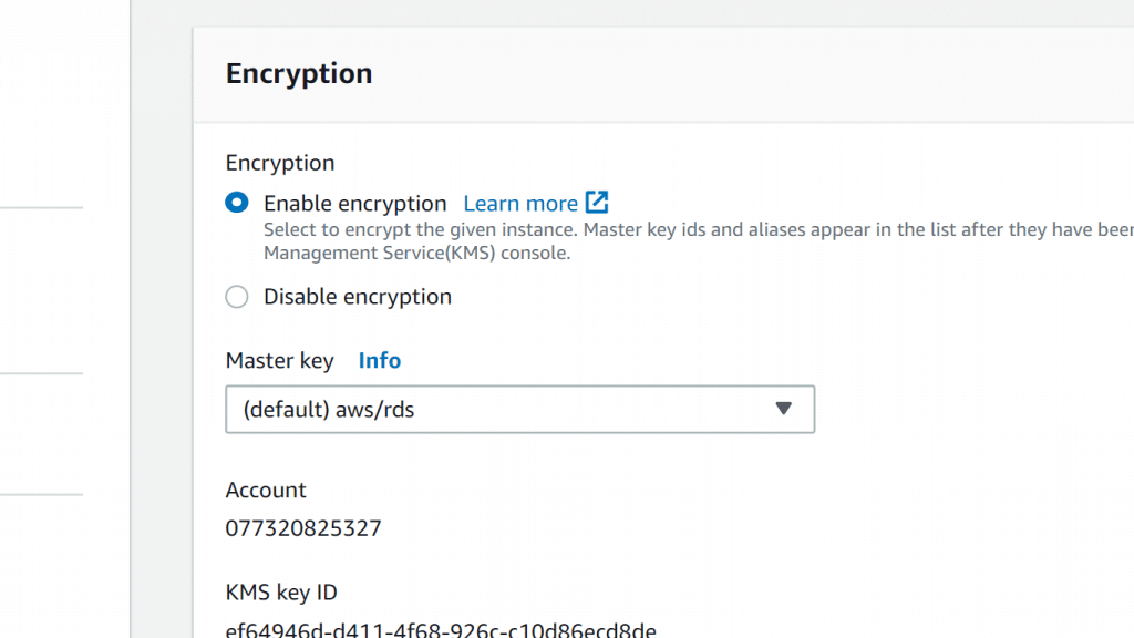 AWS RDS Read Replica - Encryption