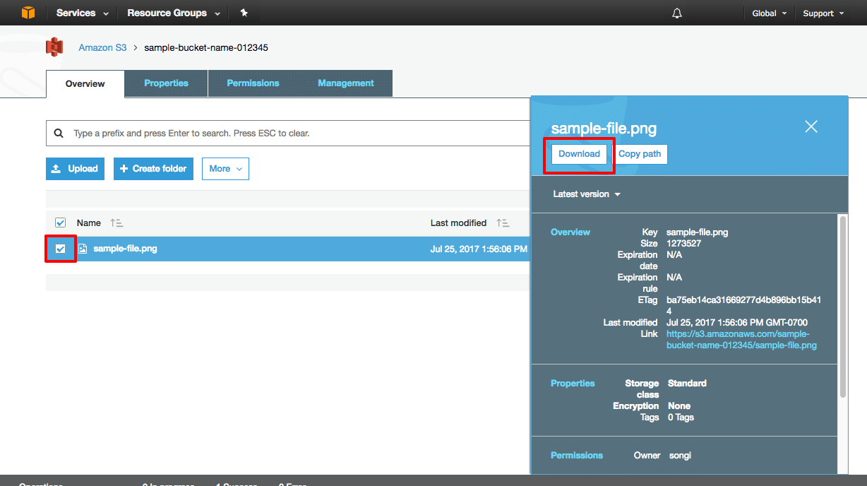 How to work with Amazon S3 File Store and Retrieve CloudySave