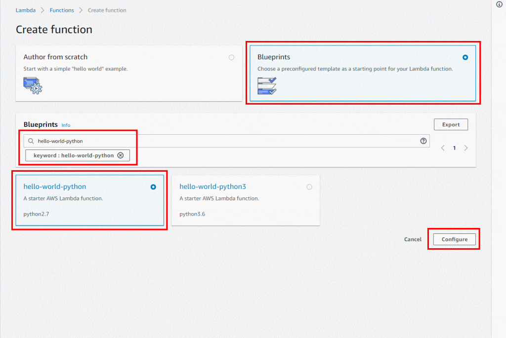 Serverless AWS Function - Lambda Blueprint