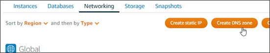 WordPress Lightsail Instance - Networking Tab